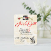 不思議の国のアリスのウェディング・セーブ・ザ・デート 招待状 (スタンド正面)