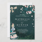 不思議の国のアリスのウェディング ワンダーランド ヴィンテージ 招待状 (正面)