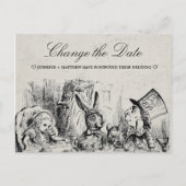 不思議の国のアリスのウェディング 日程変更 ポストカード (正面)