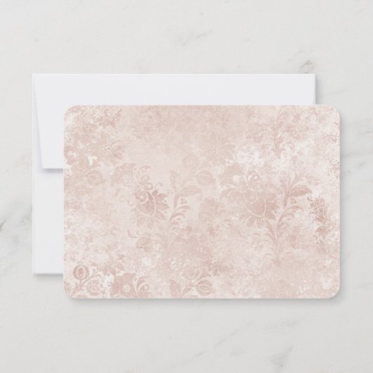 不思議の国のアリスのエレガントなウェディング RSVP 返信 (裏面)