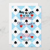 不思議の国のアリスのカードバック招待状 招待状 (正面/裏面)