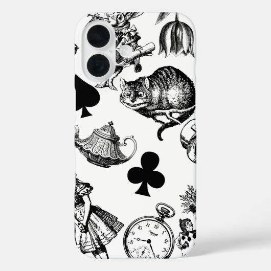 不思議の国のアリスのクラシックなキャラクター Case-Mate iPhoneケース (裏面)