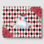 不思議の国のアリスのスウィート16誕生日 ブライダル ベビー ゲストブック (裏面)