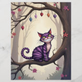 不思議の国のアリスのチェシャ猫 ツリースクラップブックペーパー (正面)