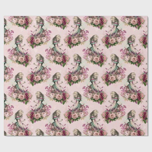 不思議の国のアリスのティータイム包装紙 ラッピングペーパー (フラット)