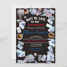 不思議の国のアリスのティーパーティー招待状 招待状