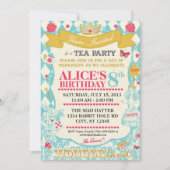 不思議の国のアリスのティーパーティー招待状 招待状 (正面)