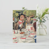 不思議の国のアリスのティーパーティー ヴィンテージ 招待状 (スタンド正面)