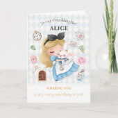 不思議の国のアリスのハッピーアンバースデーグリーティングカード カード (正面)