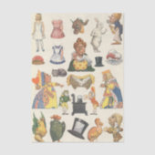 不思議の国のアリスのビンテージ ヴィクトリアン ペーパー ドール (正面)