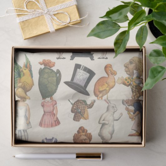 不思議の国のアリスのビンテージ ヴィクトリアン ペーパー ドール (ギフト)