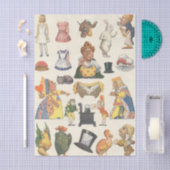 不思議の国のアリスのビンテージ ヴィクトリアン ペーパー ドール (クラフト)