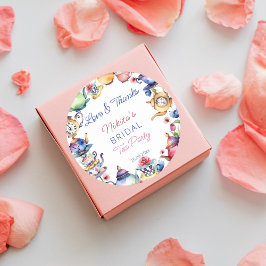 不思議の国のアリスのブライズシャワー ティーパーティー プレゼント ラウンドシール