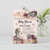 不思議の国のアリスのベビーシャワー招待状 招待状 (スタンド正面)