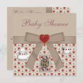 不思議の国のアリスのベビーシャワー ティーパーティー 招待状 (正面/裏面)