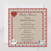 不思議の国のアリスのベビーシャワー ティーパーティー 招待状 (裏面)