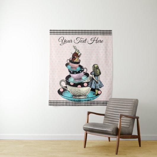 不思議の国のアリスのベビーシャワー 背景 タペストリー (インサイチュ)