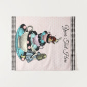 不思議の国のアリスのベビーシャワー 背景 タペストリー (正面(横))