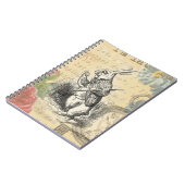 不思議の国のアリスのホワイトラビットアート ノートブック (左側)