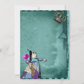 不思議の国のアリスのヴィンテージグリーンウェディング 招待状 (裏面)