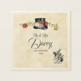 不思議の国のアリスの使い捨てナプキン スタンダードカクテルナプキン