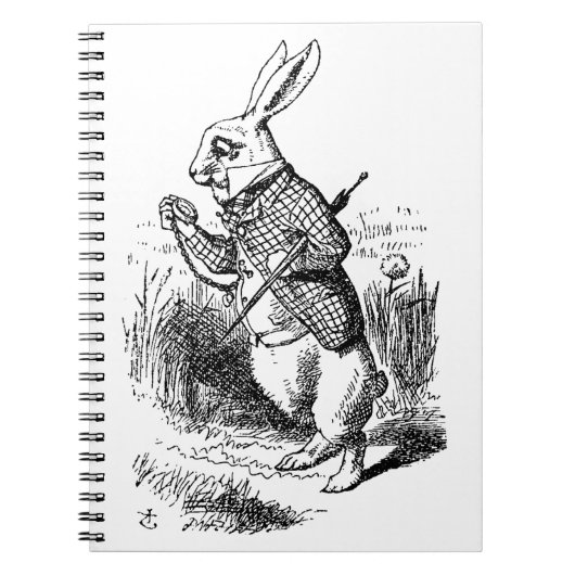 不思議の国のアリスの冒険のうさぎ ノートブック (正面)