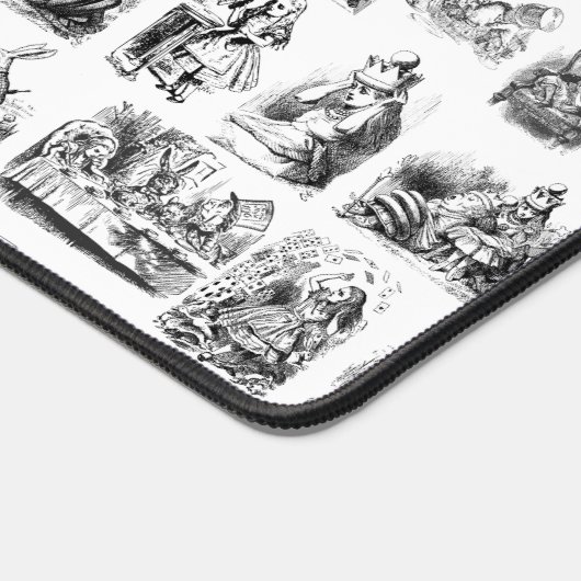 不思議の国のアリスの冒険の模様 デスクマット (コーナー)