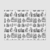 不思議の国のアリスの冒険の模様 薄葉紙 (正面)