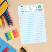 不思議の国のアリスの可愛い子供用パーソナライズ ポストイット