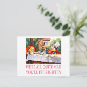 不思議の国のアリスの帽子屋のお茶会 インビテーションポストカード (スタンド正面)