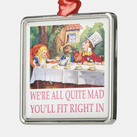 不思議の国のアリスの帽子屋のお茶会 メタルオーナメント (左)