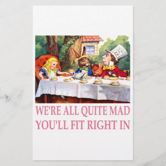 不思議の国のアリスの帽子屋のお茶会 便箋 (正面)