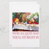 不思議の国のアリスの帽子屋のお茶会 便箋 (正面/裏面)