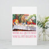 不思議の国のアリスの帽子屋のお茶会 便箋 (スタンド正面)