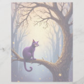 不思議の国のアリスの幻想的なチェシャ猫のツリーのスクラップブック用紙 (裏面)