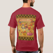 不思議の国のアリスの幻想的な冒険マップ Tシャツ (裏面)