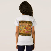不思議の国のアリスの幻想的な冒険マップ Tシャツ (裏面フル)