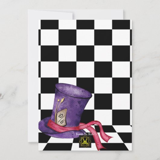 不思議の国のアリスの招待状 招待状 (裏面)