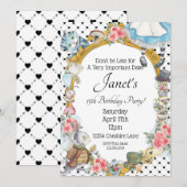 不思議の国のアリスの招待状 招待状 (正面/裏面)