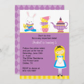 不思議の国のアリスの招待状 招待状 (正面/裏面)