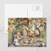 不思議の国のアリスの狂った茶会 ポストカード (正面/裏面)