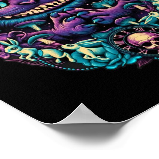 不思議の国のアリスの猫シャツアリス ポスター (角)