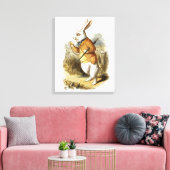 不思議の国のアリスの白うさぎヴィンテージ キャンバスプリント (インサイチュ (リビング))