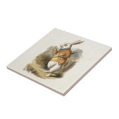 不思議の国のアリスの白うさぎヴィンテージ タイル (側面)