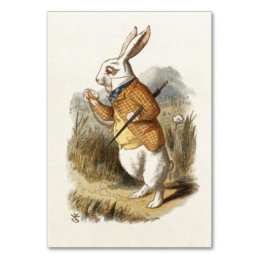 不思議の国のアリスの白うさぎヴィンテージ テーブルナンバー (正面)