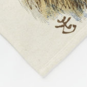 不思議の国のアリスの白うさぎヴィンテージ フリースブランケット (角)