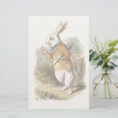 不思議の国のアリスの白うさぎヴィンテージ 便箋 (スタンド正面)