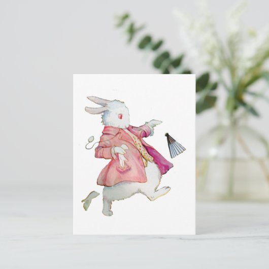 不思議の国のアリスの白うさぎ ポストカード (スタンド正面)