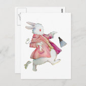 不思議の国のアリスの白うさぎ ポストカード (正面/裏面)