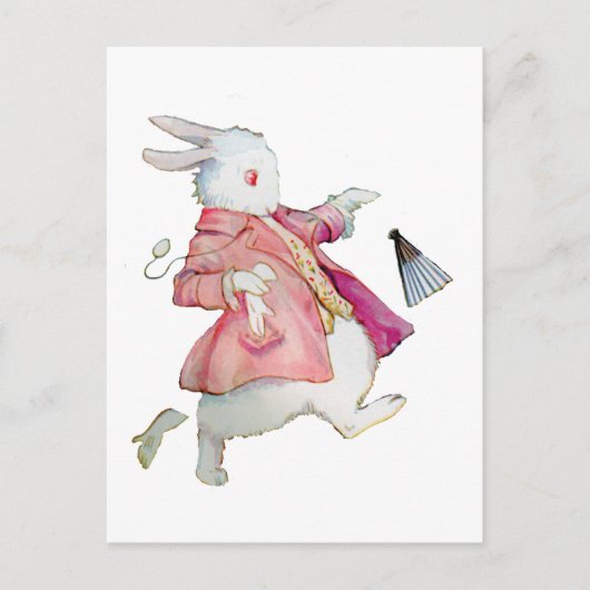 不思議の国のアリスの白うさぎ ポストカード (正面)
